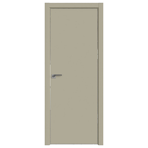Межкомнатная дверь Profil Doors ПрофильДоорс 1 E кромка хром 4 Eclipse 190 Экспорт Шелл Грей Глухая (фото 1)